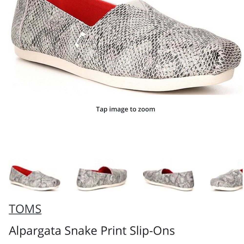 TOMS Alpargata Snake Printed Slip-On
Barely worn - almost new.
